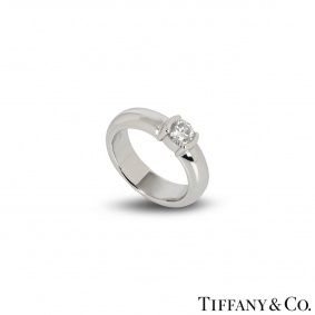Tiffany & Co. Platinum Round Brilliant Cut Diamond Etoile Ring 0.50ct F/VS1 Tiffany & Co. Platinum Round Brilliant Cut Diamond Etoile Ring 0.50ct F/VS1